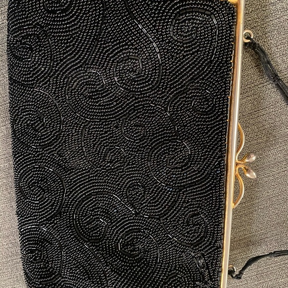 Black beaded handbag - Picture 2 of 11